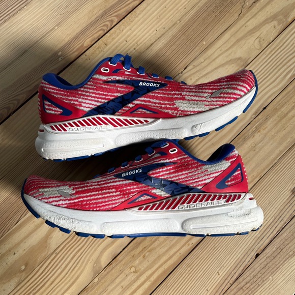 Brooks Adrenaline GTS 23 Womens 7.5 Red White Blue Striped Running Shoes USA - Picture 9 of 9